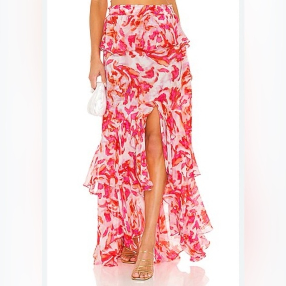 MISA Los Angeles Lucia Skirt in Maldive Marble